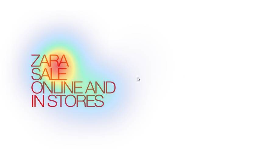 Screen 20 of Amina's user-testing session with predicted-gaze heatmap