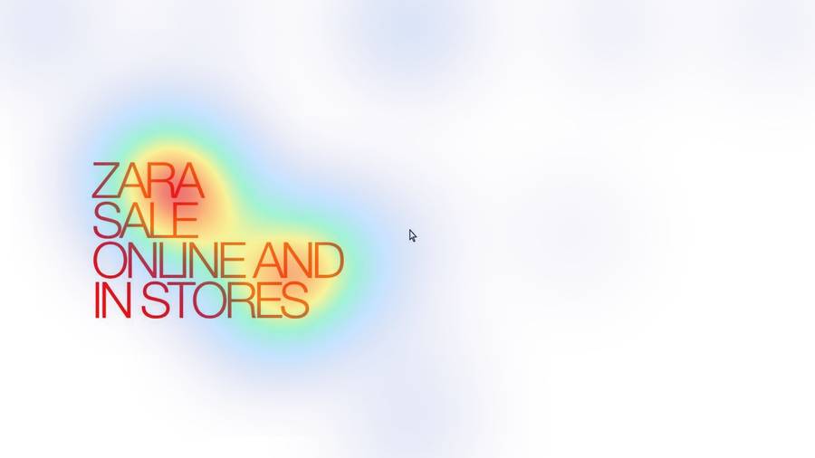 Screen 6 of Amina's user-testing session with predicted-gaze heatmap