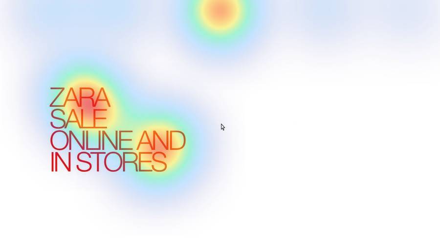 Screen 17 of Amina's user-testing session with predicted-gaze heatmap